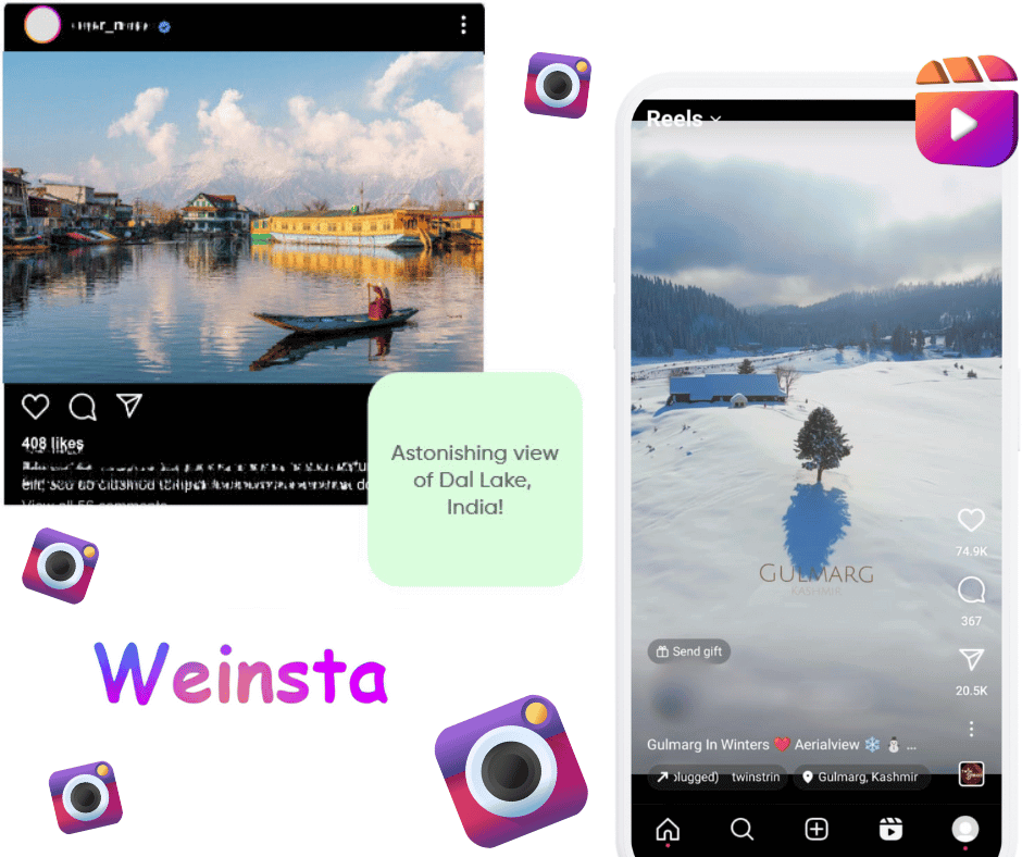 Como descarregar carretéis de instagram, vídeo de Weinsta